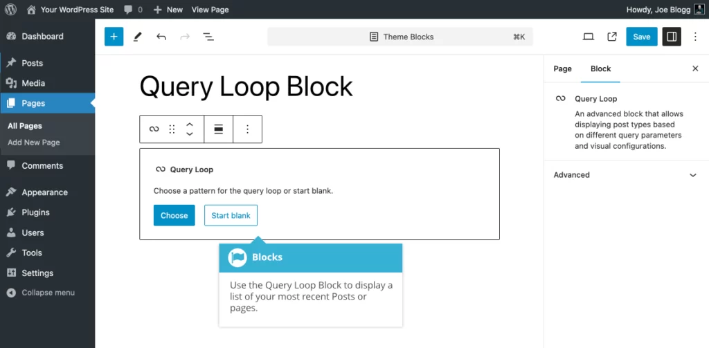 Расширение блока Query Loop в WordPress: Создание вариаций для кастомных запросов